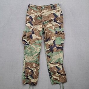 US Military Woodland Camo Cargo Pants Men Small Short BDU Tactical 30x28